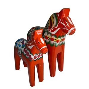 (b20)Authentic Swedish Dala Horse Figure - Vintage Scandinavian Art Decor